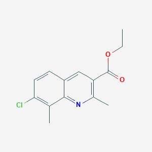 7-Chloro-2,8-dimethylquinoline-3-carboxylic acid ethyl ester - 948290-28-6