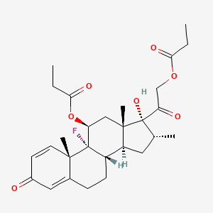 [2-[(8S,9R,10S,11S,13S,14S,16R,17R)-9-fluoro-17-hydroxy-10,13,16-trimethyl-3-oxo-11-propanoyloxy-6,7,8,11,12,14,15,16-octahydrocyclopenta[a]phenanthren-17-yl]-2-oxoethyl] propanoate - 