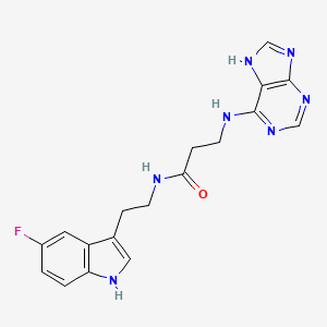 N-[2-(5-fluoro-1H-indol-3-yl)ethyl]-3-(7H-purin-6-ylamino)propanamide - 