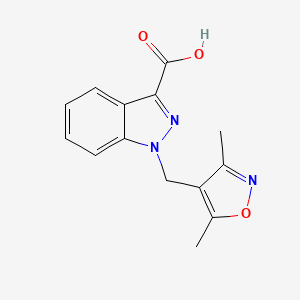 1-[(3,5-Dimethyl-1,2-oxazol-4-yl)methyl]-1H-indazole-3-carboxylic acid - 920019-62-1
