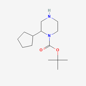 2-Cyclopentyl-piperazine-1-carboxylic acid tert-butyl ester - 