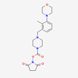 (2,5-Dioxopyrrolidin-1-yl) 4-[(2-methyl-3-morpholin-4-ylphenyl)methyl]piperazine-1-carboxylate - 