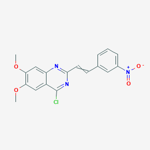 4-Chloro-6,7-dimethoxy-2-[2-(3-nitrophenyl)ethenyl]quinazoline - 922189-50-2