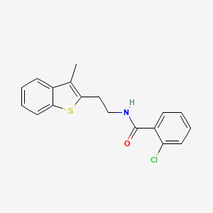 2-chloro-N-[2-(3-methyl-1-benzothiophen-2-yl)ethyl]benzamide - 920537-63-9