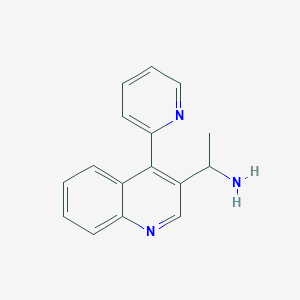 1-(4-(Pyridin-2-yl)quinolin-3-yl)ethanamine - 