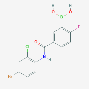 5-(4-Bromo-2-chlorophenylcarbamoyl)-2-fluorobenzeneboronic acid - 