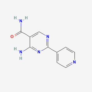 4-Amino-2-pyridin-4-ylpyrimidine-5-carboxamide - 