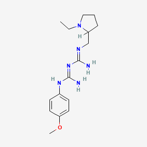 1-((1-Ethyl-2-pyrrolidinyl)methyl)-5-(4-methoxyphenyl)biguanide - 41988-53-8