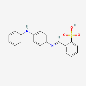Benzenesulfonic acid, 2-(((4-(phenylamino)phenyl)imino)methyl)- - 72968-79-7