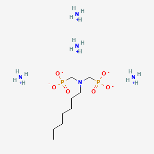 ((Heptylimino)bis(methylene))bisphosphonic acid, ammonium salt - 94113-33-4
