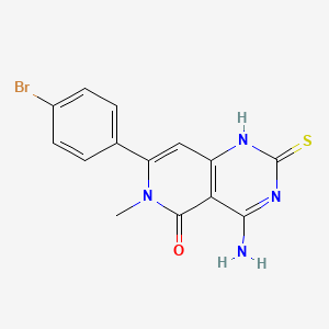 4-Amino-7-(4-bromophenyl)-2-mercapto-6-methylpyrido(4,3-d)pyrimidin-5(6H)-one - 68465-16-7
