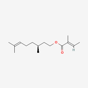 [S-(E)]-3,7-dimethyl-6-octenyl 2-methyl-2-butenoate - 94086-63-2