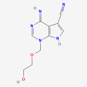 4-Amino-1-(2-hydroxy-ethoxymethyl)-1H-pyrrolo(2,3-d)pyrimidine-5-carbonitrile - 120386-07-4