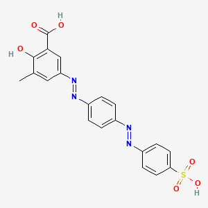 3-Methyl-5-((4-((4-sulphophenyl)azo)phenyl)azo)salicylic acid - 6406-37-7