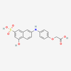 4-(5-Hydroxy-7-sulpho-2-naphthylamino)phenoxyacetic acid - 74203-93-3