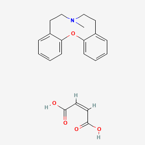 6,7,8,9-Tetrahydro-7-methyl-5H-dibenz(b,i)(1,6)oxazecinium hydrogen maleate - 83507-03-3