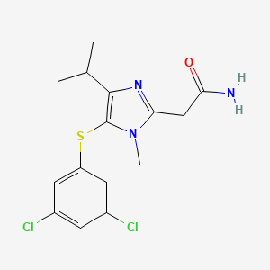 1H-Imidazole-2-acetamide, 5-((3,5-dichlorophenyl)thio)-1-methyl-4-(1-methylethyl)- - 178980-29-5