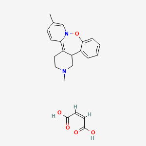 (+)-1,3,4,14b-Tetrahydro-2,7-dimethyl-2H-dibenzo(b,f)pyrazino(1,2-d)oxazepine maleate - 85391-77-1