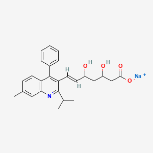 6-Heptenoic acid, 3,5-dihydroxy-7-(7-methyl-2-(1-methylethyl)-4-phenyl-3-quinolinyl)-, monosodium salt - 121661-24-3