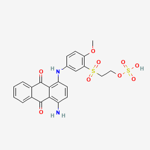 2-((5-((1-Amino-9,10-dioxo-4-anthryl)amino)-2-methoxyphenyl)sulphonyl)ethyl hydrogen sulphate - 73167-24-5