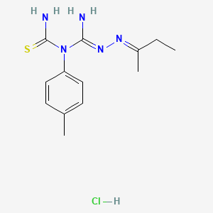 Hydrazinecarboximidamide, N-(aminothioxomethyl)-N-(4-methylphenyl)-2-(1-methylpropylidene)-, monohydrochloride - 126281-57-0