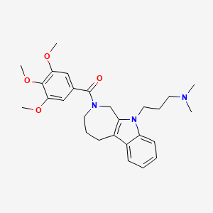 Azepino(3,4-b)indole-10(1H)-propanamine, 2,3,4,5-tetrahydro-N,N-dimethyl-2-(3,4,5-trimethoxybenzoyl)- - 84298-42-0