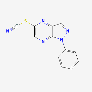 1-Phenyl-1H-pyrazolo(3,4-b)pyrazin-5-yl thiocyanate - 133280-19-0