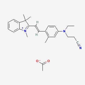 2-[2-[4-[(2-Cyanoethyl)ethylamino]-O-tolyl]vinyl]-1,3,3-trimethyl-3H-indolium acetate - 84012-51-1