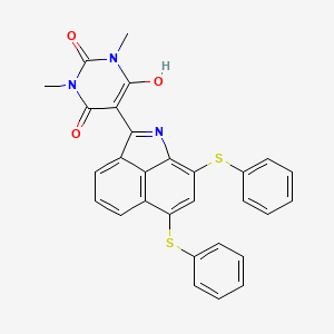 5-(6,8-Bis(phenylthio)benz(cd)indol-2(1H)-ylidene)-1,3-dimethyl-1H,3H,5H-pyrimidine-2,4,6-trione - 80019-21-2
