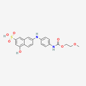 4-Hydroxy-7-((4-(((2-methoxyethoxy)carbonyl)amino)phenyl)amino)naphthalene-2-sulphonic acid - 94086-83-6