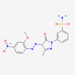 3-(4,5-Dihydro-4-((2-methoxy-4-nitrophenyl)azo)-3-methyl-5-oxo-1H-pyrazol-1-yl)benzenesulphonamide - 93940-52-4
