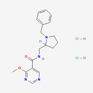 5-Pyrimidinecarboxamide, N-((1-benzyl-2-pyrrolidinyl)methyl)-4-methoxy-, dihydrochloride, hydrate - 84332-27-4