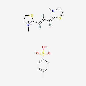 4,5-Dihydro-3-methyl-2-(3-(3-methylthiazolidin-2-ylidene)prop-1-enyl)thiazolium toluene-p-sulphonate - 83898-24-2