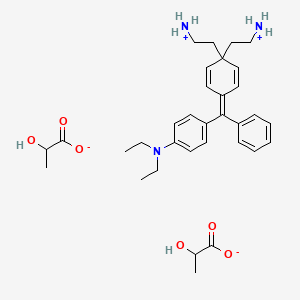 [4-[4-(Diethylamino)benzhydrylidene]cyclohexa-2,5-dien-1-ylidene]diethylammonium lactate - 84962-79-8