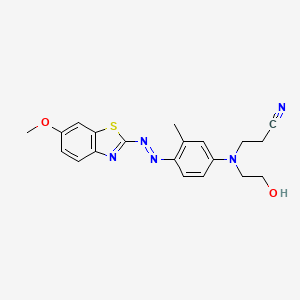3-((2-Hydroxyethyl)(4-((6-methoxybenzothiazol-2-yl)azo)-3-methylphenyl)amino)propiononitrile - 73384-74-4