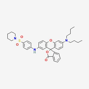 1-((4-((6'-(Dibutylamino)-3-oxospiro(isobenzofuran-1(3H),9'-(9H)xanthen)-2'-yl)amino)phenyl)sulphonyl)piperidine - 85223-13-8