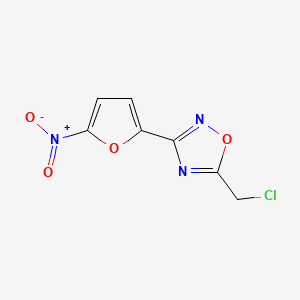 1,2,4-Oxadiazole, 5-(chloromethyl)-3-(5-nitro-2-furanyl)- - 59-38-1