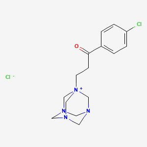 1-(3-(4-Chlorophenyl)-3-oxopropyl)-3,5,7-triaza-1-azoniatricyclo(3.3.1.13,7)decane chloride - 36361-03-2