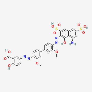 5-[[4'-[(8-Amino-1-hydroxy-3,6-disulfo-2-naphthyl)azo]-3,3'-dimethoxy[1,1'-biphenyl]-4-YL]azo]salicylic acid - 93964-57-9