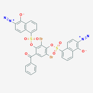 4-Benzoyl-2,6-dibromo-1,3-phenylene bis(6-diazo-5,6-dihydro-5-oxonaphthalene-1-sulphonate) - 71241-63-9