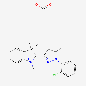 2-[1-(2-Chlorophenyl)-4,5-dihydro-5-methyl-1H-pyrazol-3-YL]-1,3,3-trimethyl-3H-indolium acetate - 83969-23-7