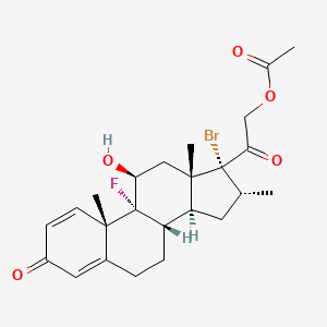 17-Bromo-9-fluoro-11beta,21-dihydroxy-16alpha-methylpregna-1,4-diene-3,20-dione 21-acetate - 61339-35-3