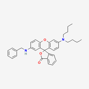 2'-[(Benzyl)amino]-6'-(dibutylamino)spiro[isobenzofuran-1(3H),9'-[9H]xanthene]-3-one - 93923-69-4