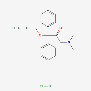 2-Propanone, 3-(dimethylamino)-1,1-diphenyl-1-(2-propynyloxy)-, hydrochloride - 85603-33-4