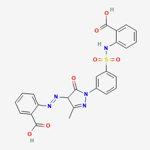 2-((1-(3-(((2-Carboxyphenyl)amino)sulphonyl)phenyl)-4,5-dihydro-3-methyl-5-oxo-1H-pyrazole-4-yl)azo)benzoic acid - 85409-58-1