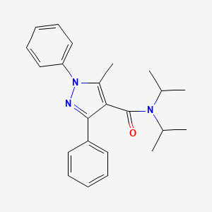 1H-Pyrazole-4-carboxamide, N,N-bis(1-methylethyl)-1,3-diphenyl-5-methyl- - 125103-45-9