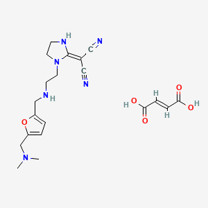 (E)-but-2-enedioic acid;2-[1-[2-[[5-[(dimethylamino)methyl]furan-2-yl]methylamino]ethyl]imidazolidin-2-ylidene]propanedinitrile - 135017-80-0
