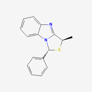 1H,3H-Thiazolo(3,4-a)benzimidazole, 3-methyl-1-phenyl-, (1R,3R)-rel- - 217321-87-4