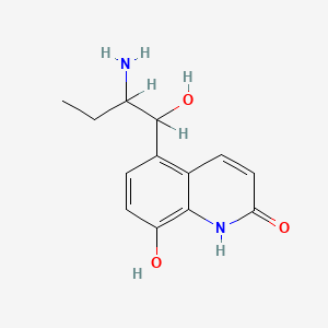 5-(2-amino-1-hydroxybutyl)-8-hydroxy-1H-quinolin-2-one - 63483-95-4