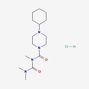 1-Piperazinecarboxamide, 4-cyclohexyl-N-((dimethylamino)carbonyl)-N-methyl-, monohydrochloride - 80712-48-7